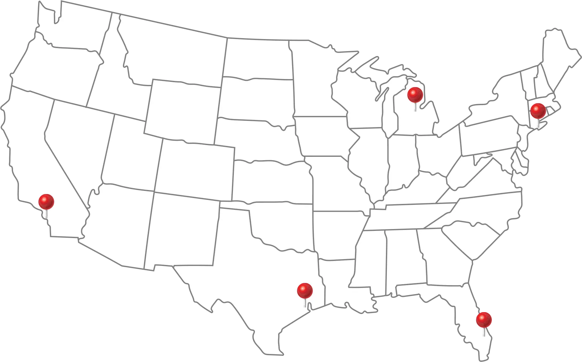 map of USA